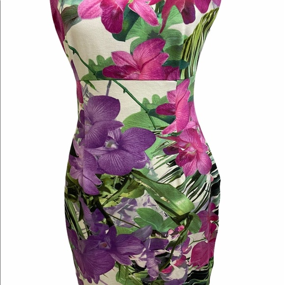 Tina Turk floral keyhole back lacy slip on dress size 2 - Picture 2 of 13